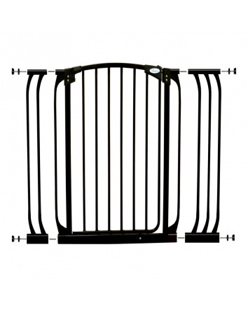 CHELSEA XTRA-TALL BLACK GATE & EXTENSION SET (1 GATE 2 EXTENSIONS)